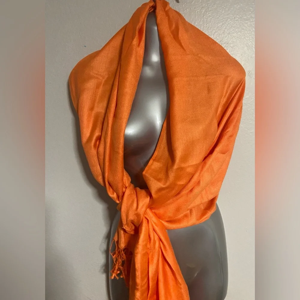 Pashmina Vibrant Orange Wrap
